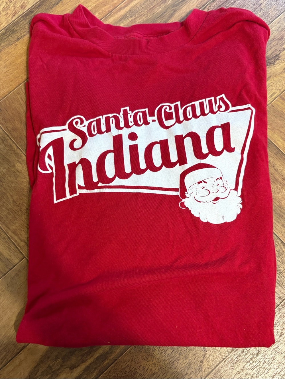 Red 'Santa Claus Indiana' Short Sleeve T-Shirt